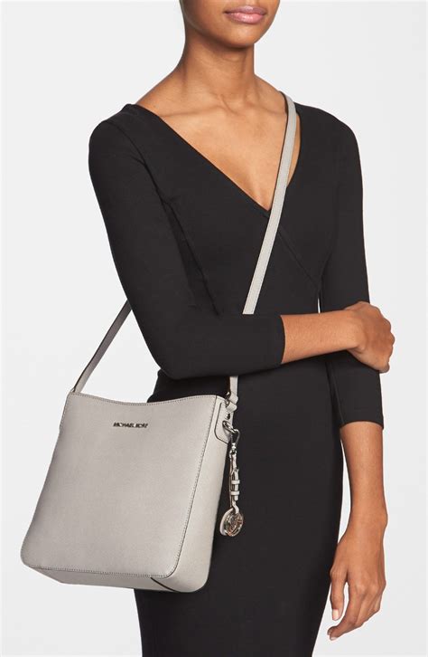 michael kors jet set travel crossbody bag pearl grey|Michael Kors extra small crossbody.